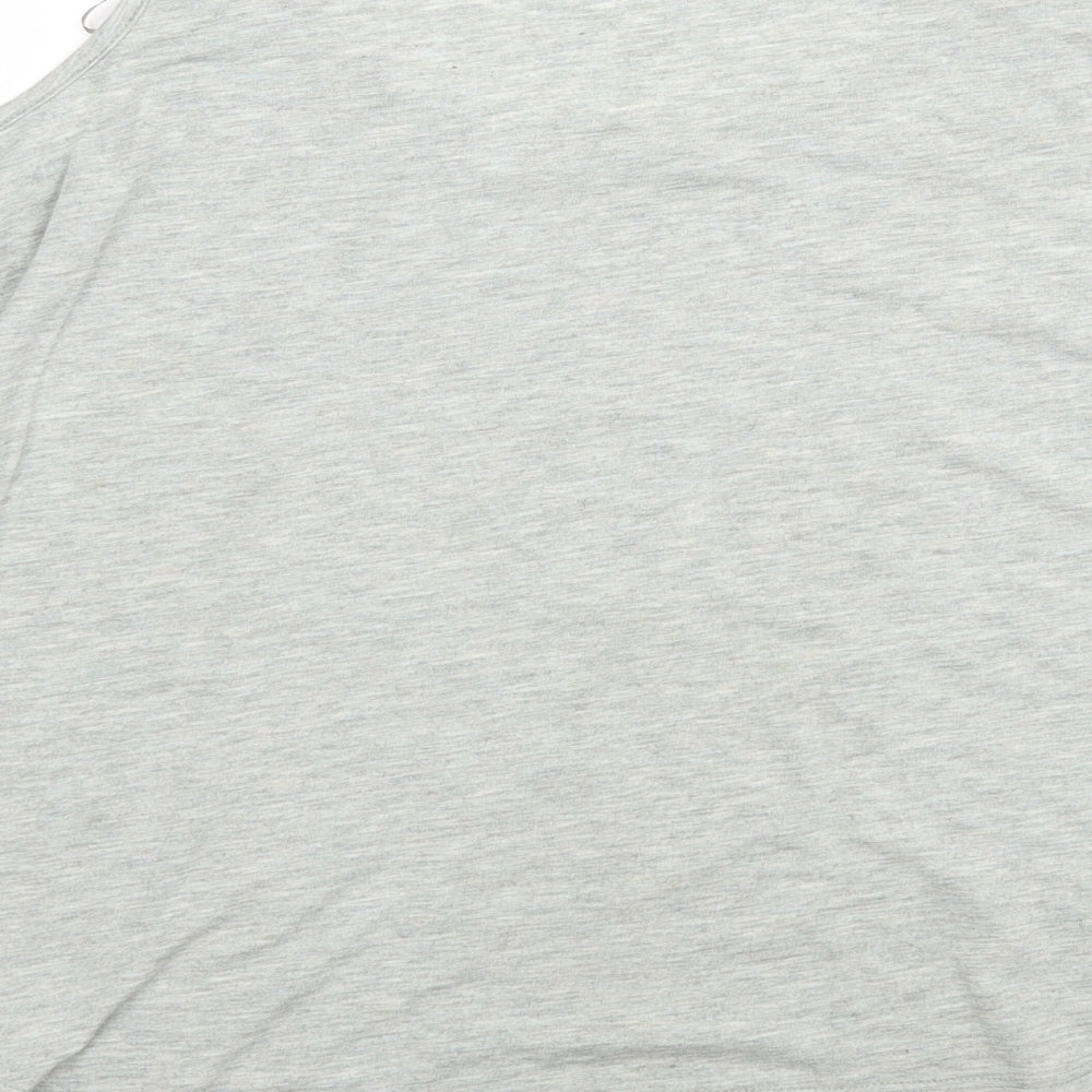 Internacionale Womens Grey Polyester Basic T-Shirt Size 12 Round Neck