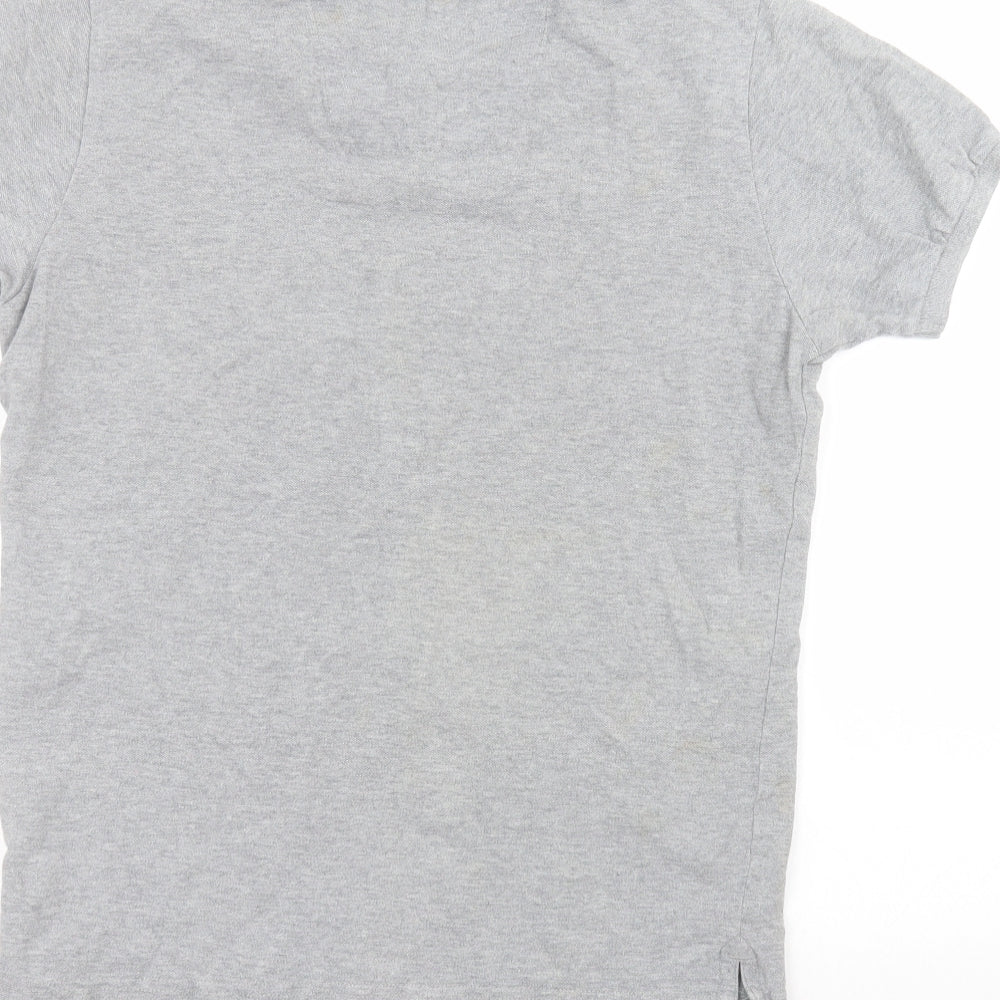 B.C.LDN Mens Grey Cotton Polo Size S Collared