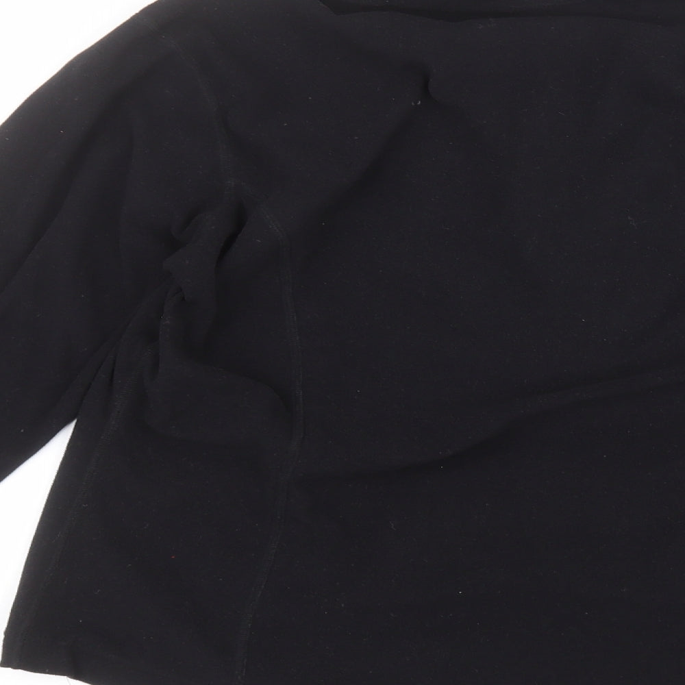 Cross Womens Black Round Neck Polyester Pullover Jumper Size 18