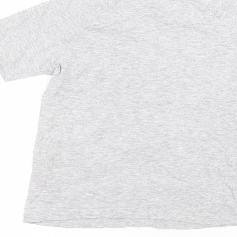 Denim Boys Grey Cotton Basic T-Shirt Size 7 Years Round Neck