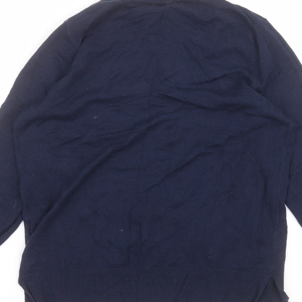NEXT Womens Blue Cotton Basic T-Shirt Size 8 Round Neck