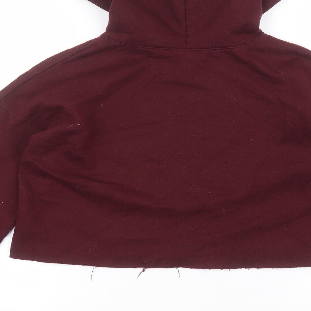 New Look Girls Red Cotton Pullover Hoodie Size 14-15 Years