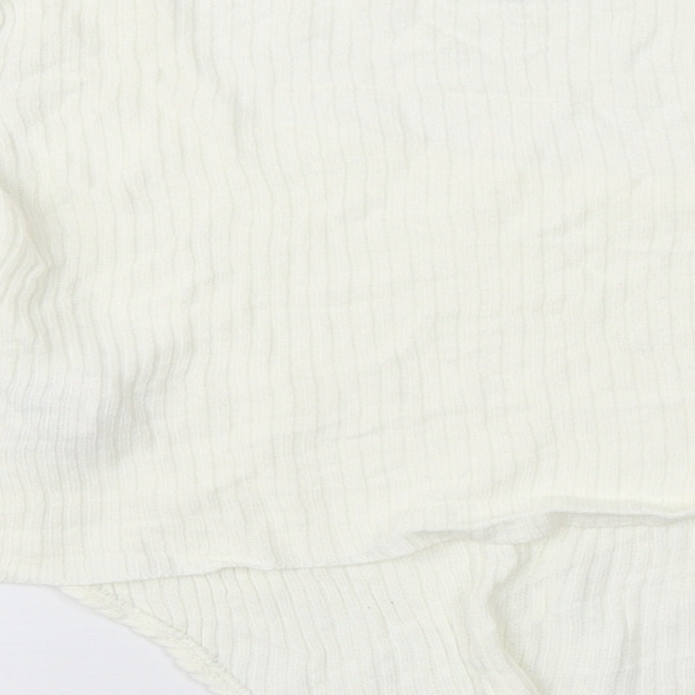 Missguided Womens White Round Neck Acrylic Pullover Jumper Size 12