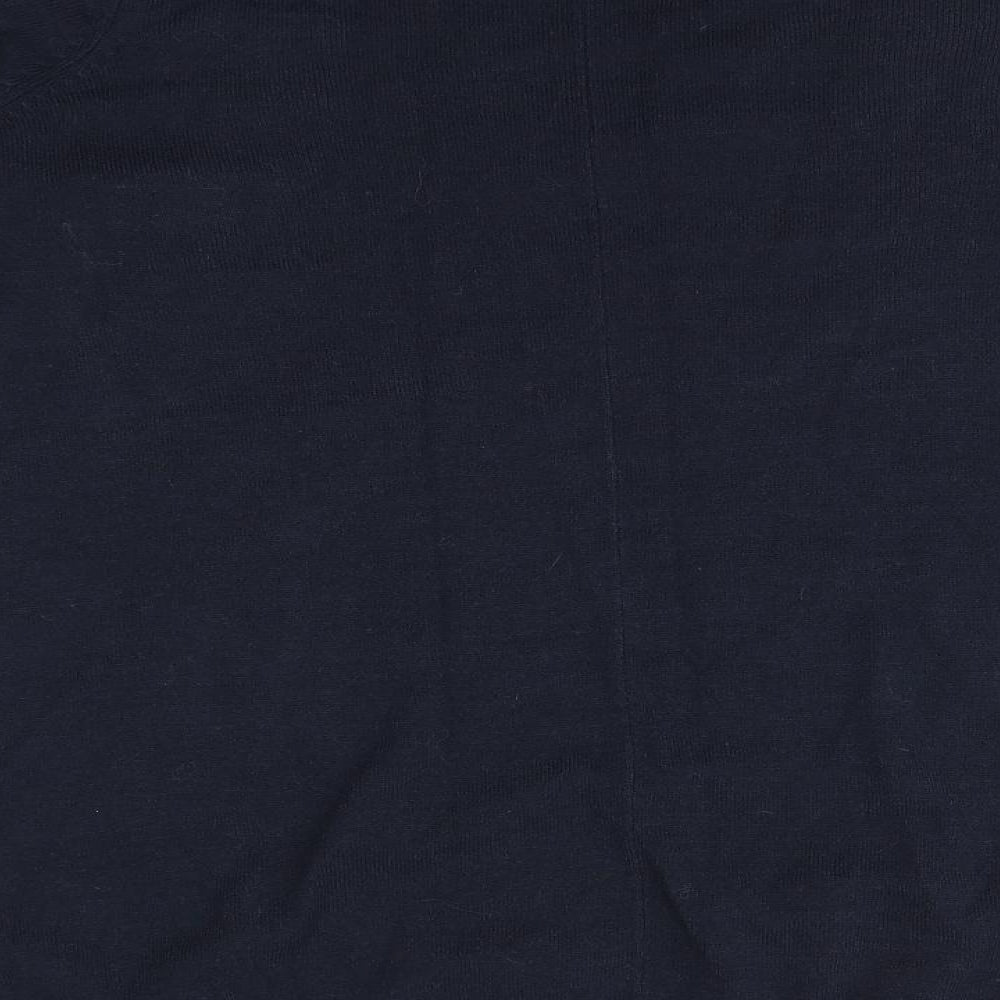 Marks & Spencer Mens Blue V-Neck Acrylic Pullover Jumper Size L