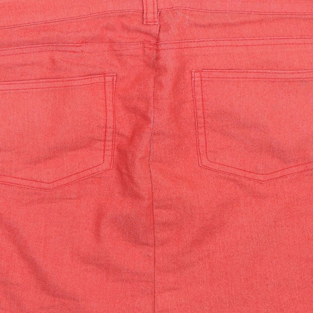 Denim Co Womens Red Cotton Mini Skirt Size 10