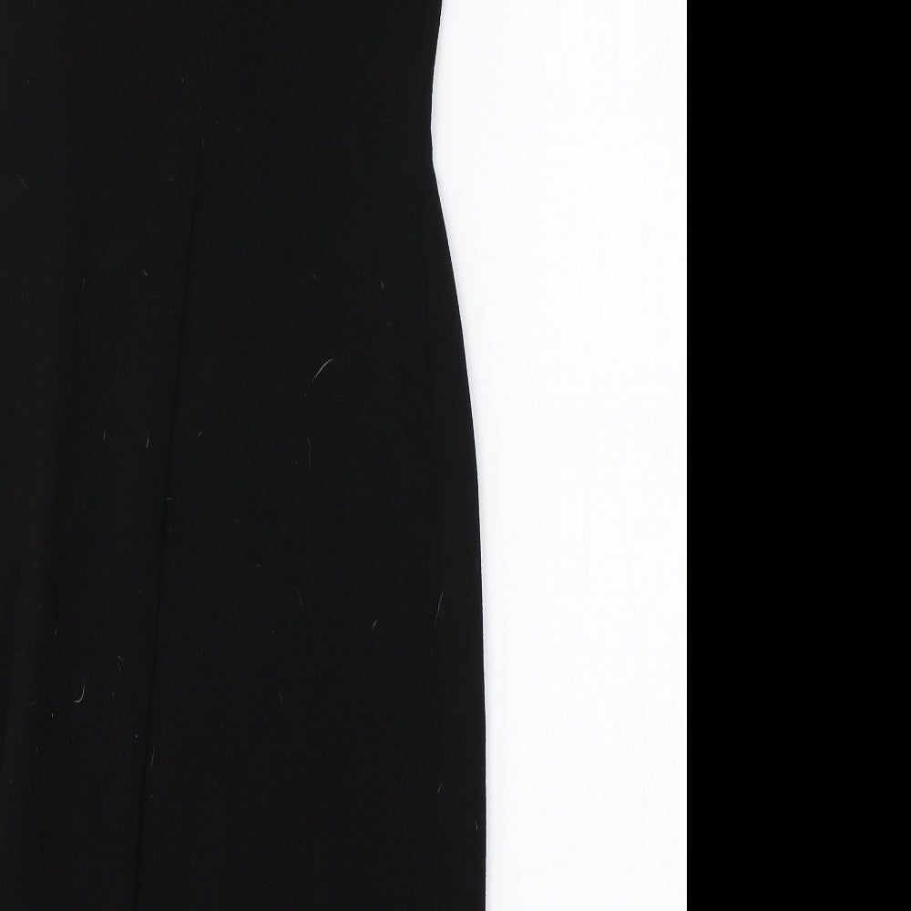 Oakridge Womens Black Polyester A-Line Size 8 Round Neck