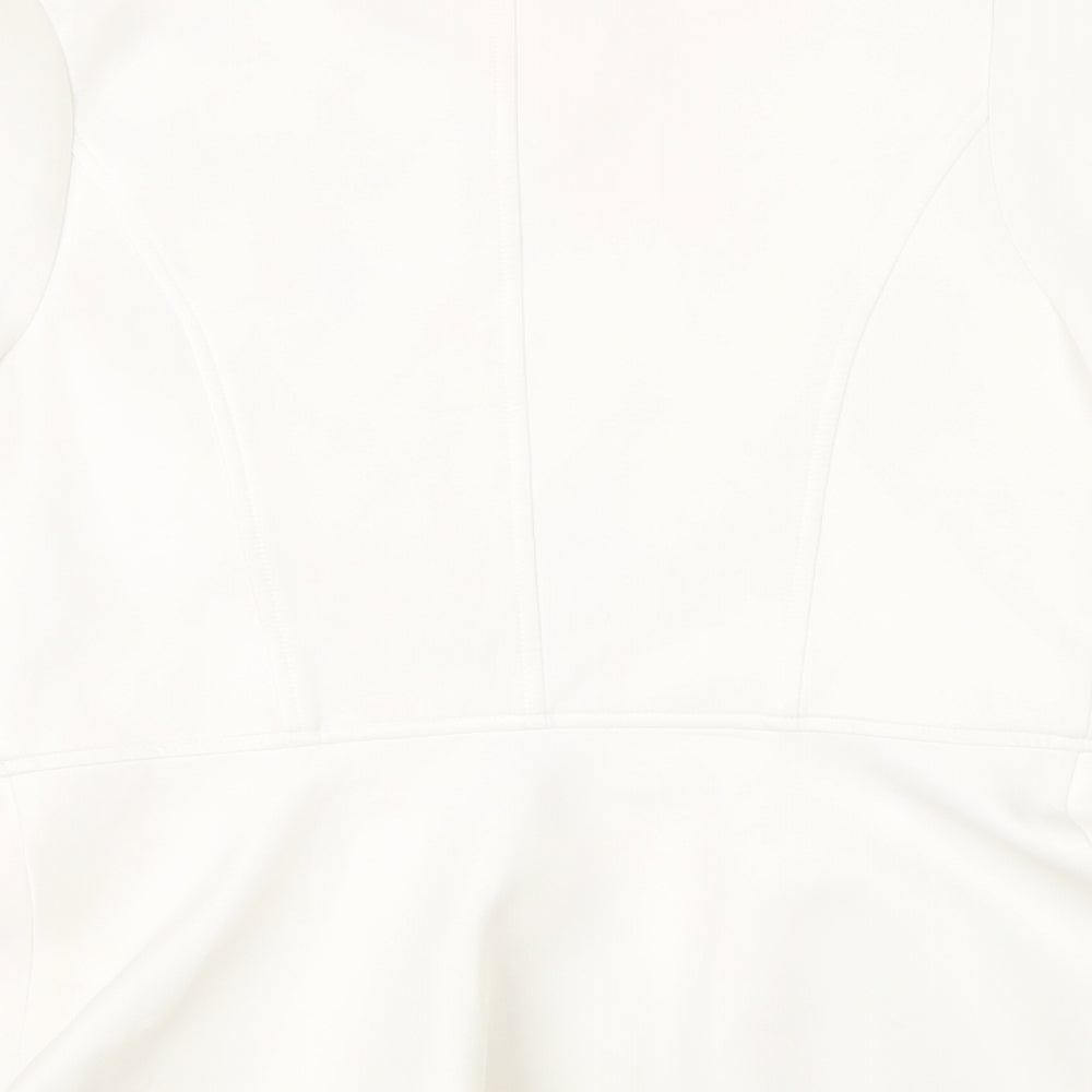 Love Label Womens White Jacket Blazer Size 10