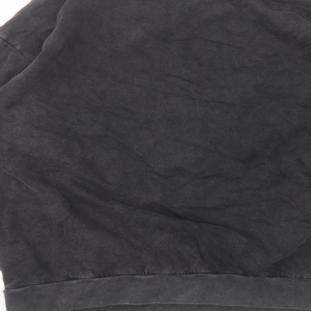 George Womens Black Round Neck Cotton Pullover Jumper Size M