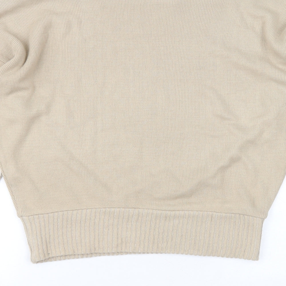 PRETTYLITTLETHING Womens Brown Round Neck Acrylic Pullover Jumper Size S