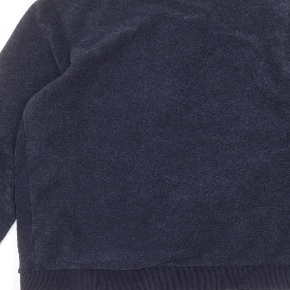 ASOS Womens Blue Round Neck Polyester Full Zip Jumper Size M