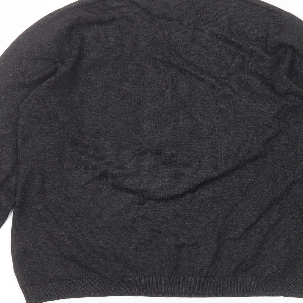 Bonmarché Womens Black Viscose Basic T-Shirt Size 10 Round Neck