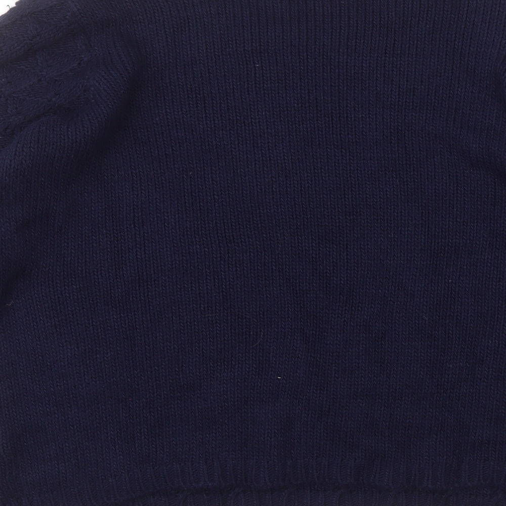 Debinhams Womens Blue Round Neck Acrylic Pullover Jumper Size 20