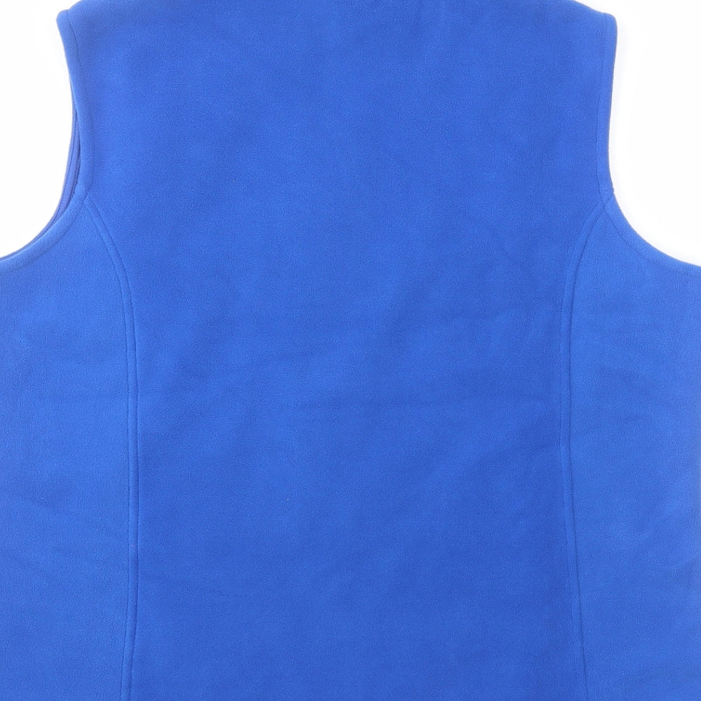 Roseanna Womens Blue Round Neck Polyester Full Zip Jumper Size L