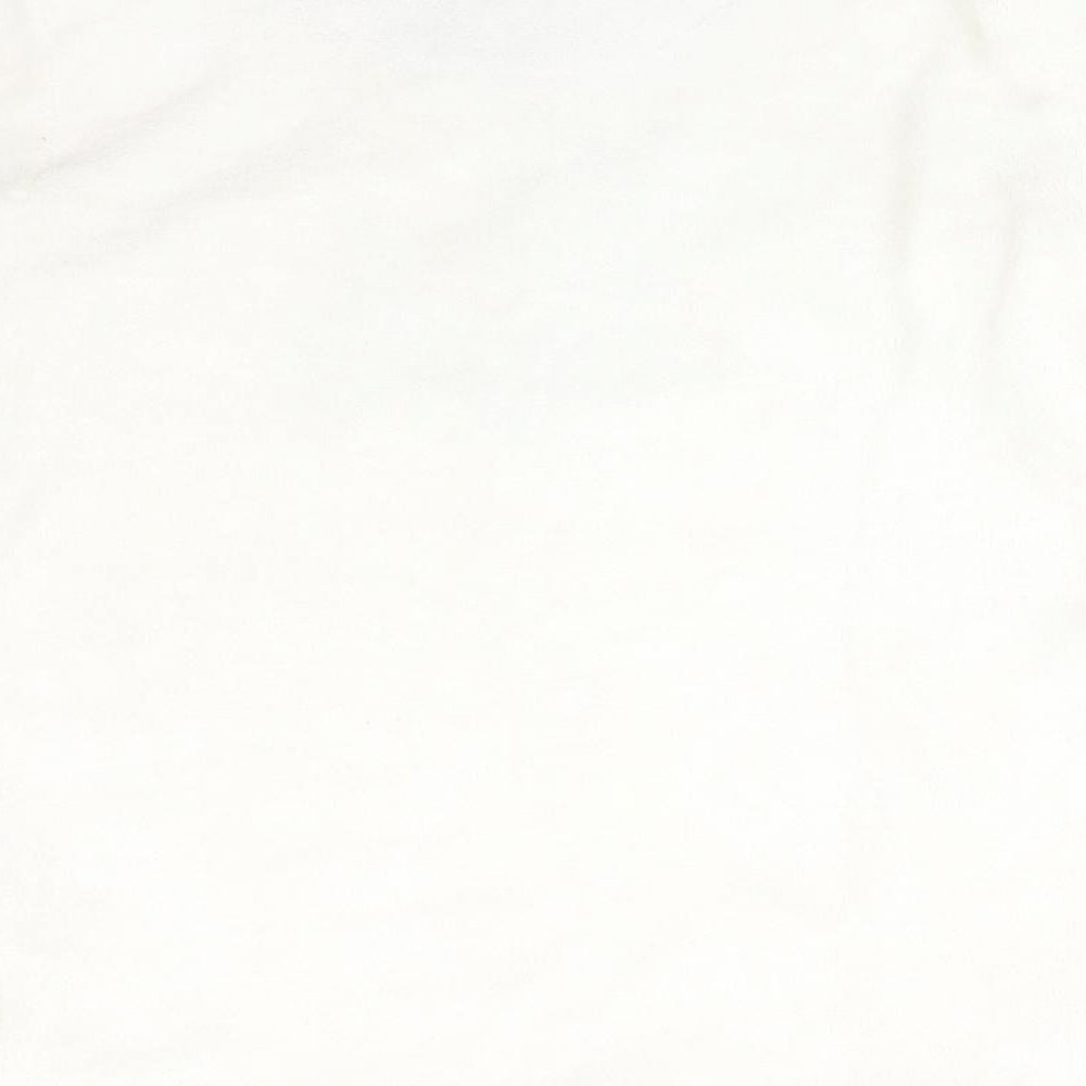 CAUTHUMN FAITH Womens White Solid Polyester Pyjama Top Size S - DOG