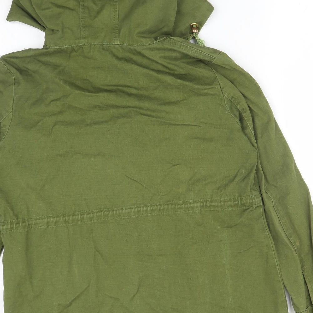 LUMINEUX Womens Green Overcoat Coat Size M