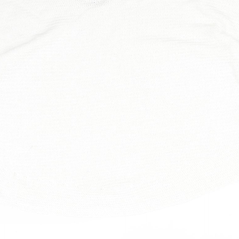 Amanti Womens White Basic T-Shirt Size L Round Neck