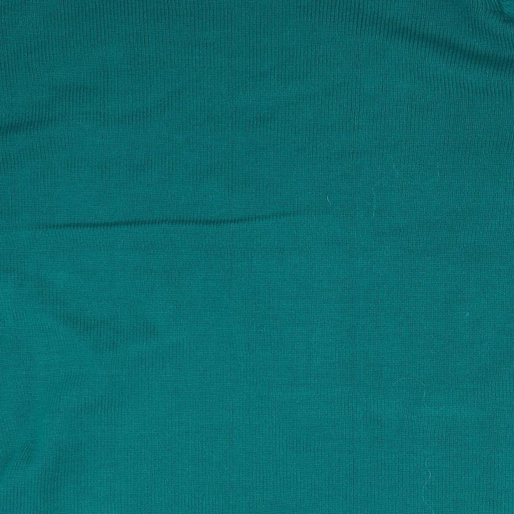 BEAU MONDE Womens Green Acrylic Pullover Sweatshirt One Size