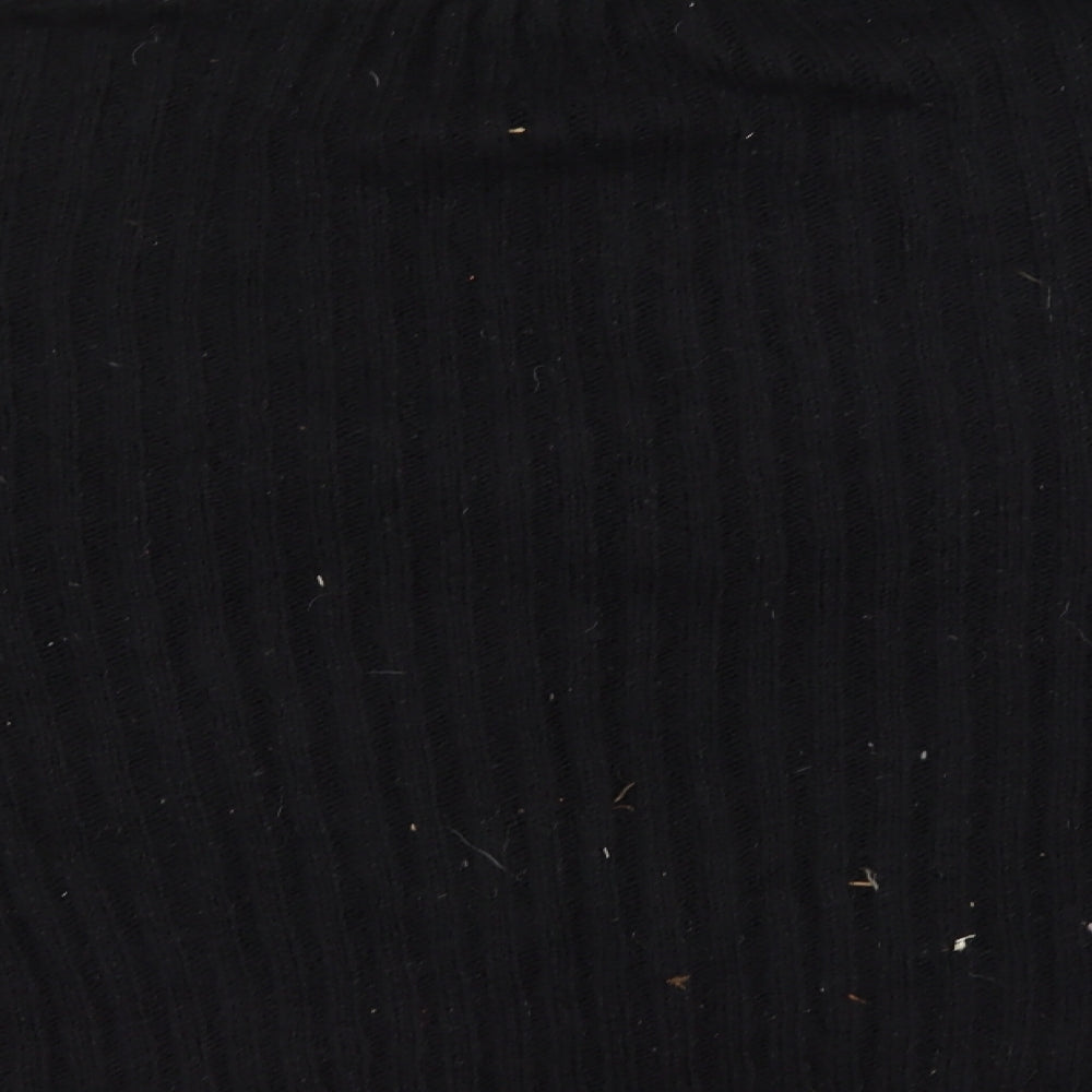 New Look Womens Black High Neck Acrylic Pullover Jumper Size M