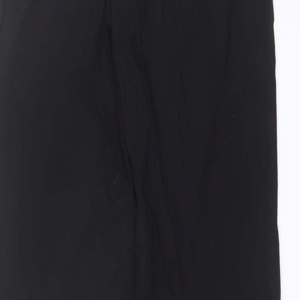AMARANTO Womens Black Viscose Dress Pants Trousers Size 12 L30 in Regular