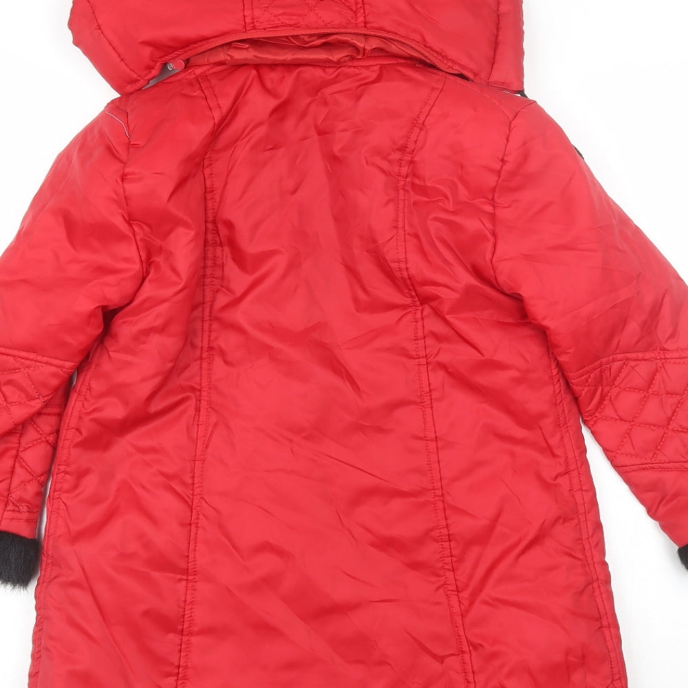 Sati Womens Red Parka Jacket Size 8