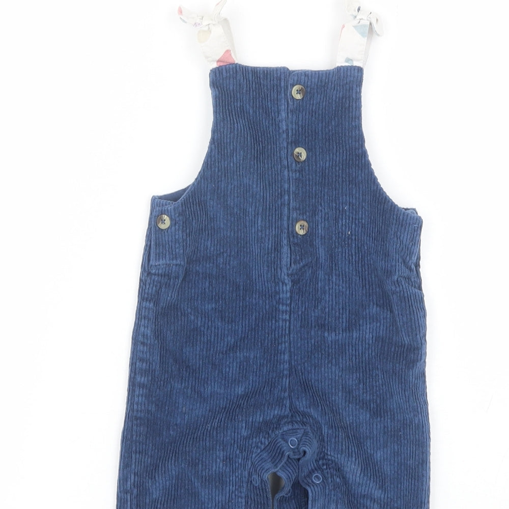 Marks and Spencer Baby Blue Cotton Dungaree One-Piece Size 0-3 Months