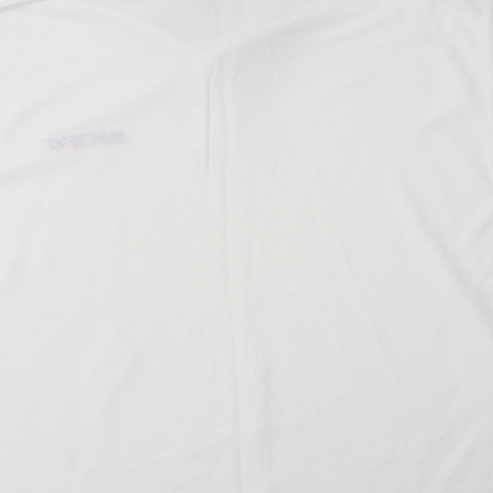 Fruit of the Loom Mens White Polyester Polo Size XL Collared