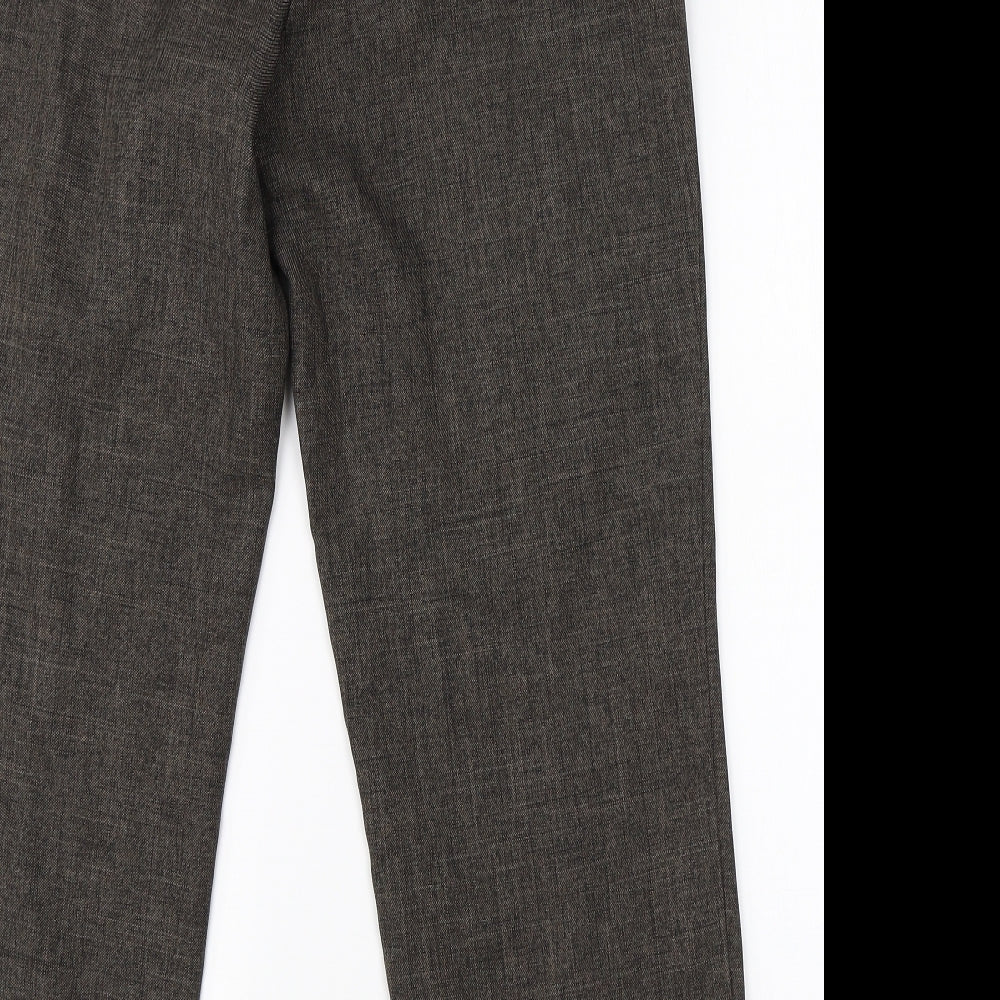 Marks & Spencer Womens Grey Polyester Dress Pants Trousers Size 12 L27 in Regular