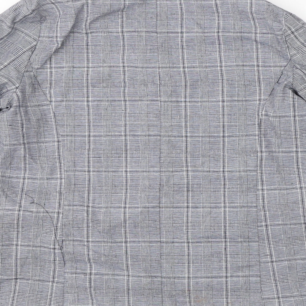 Primark Womens Blue Check Jacket Blazer Size 12
