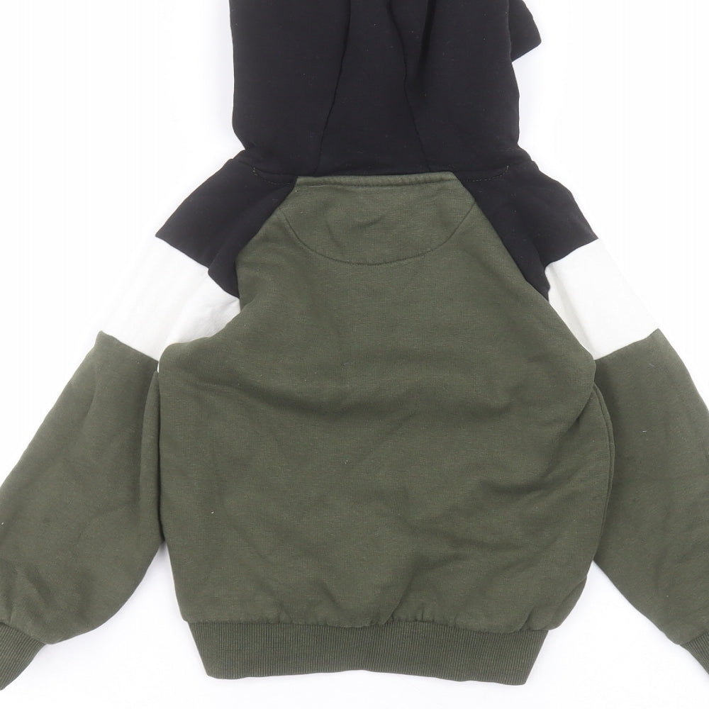 Matalan Girls Green Cotton Pullover Hoodie Size 5 Years