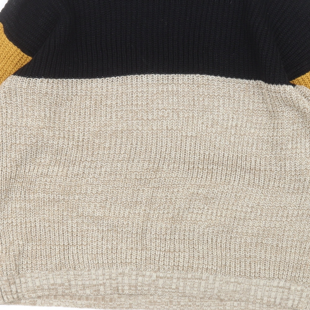 SheIn Womens Brown Round Neck Cotton Pullover Jumper Size M