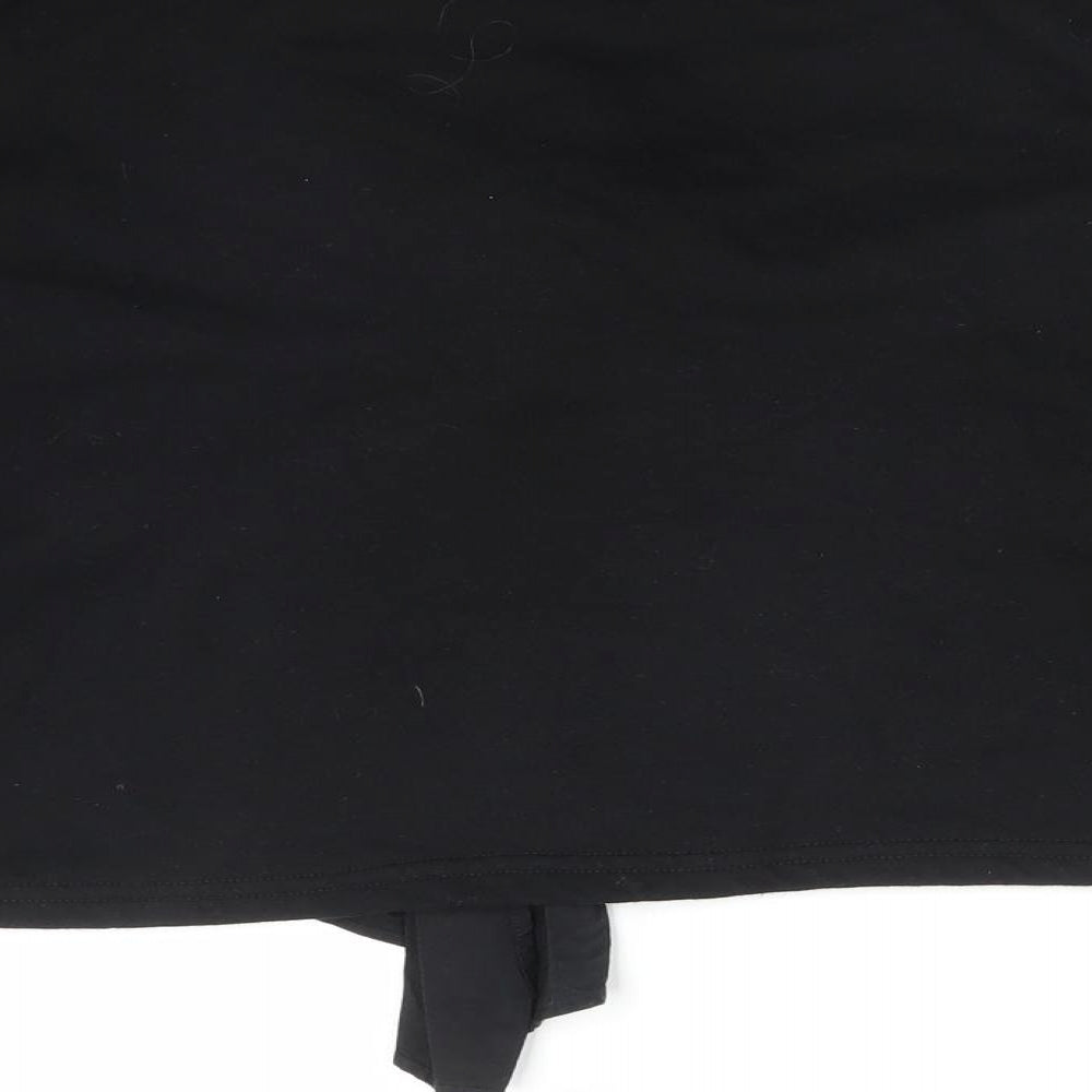 Zara Womens Black Cotton Pullover Sweatshirt Size S