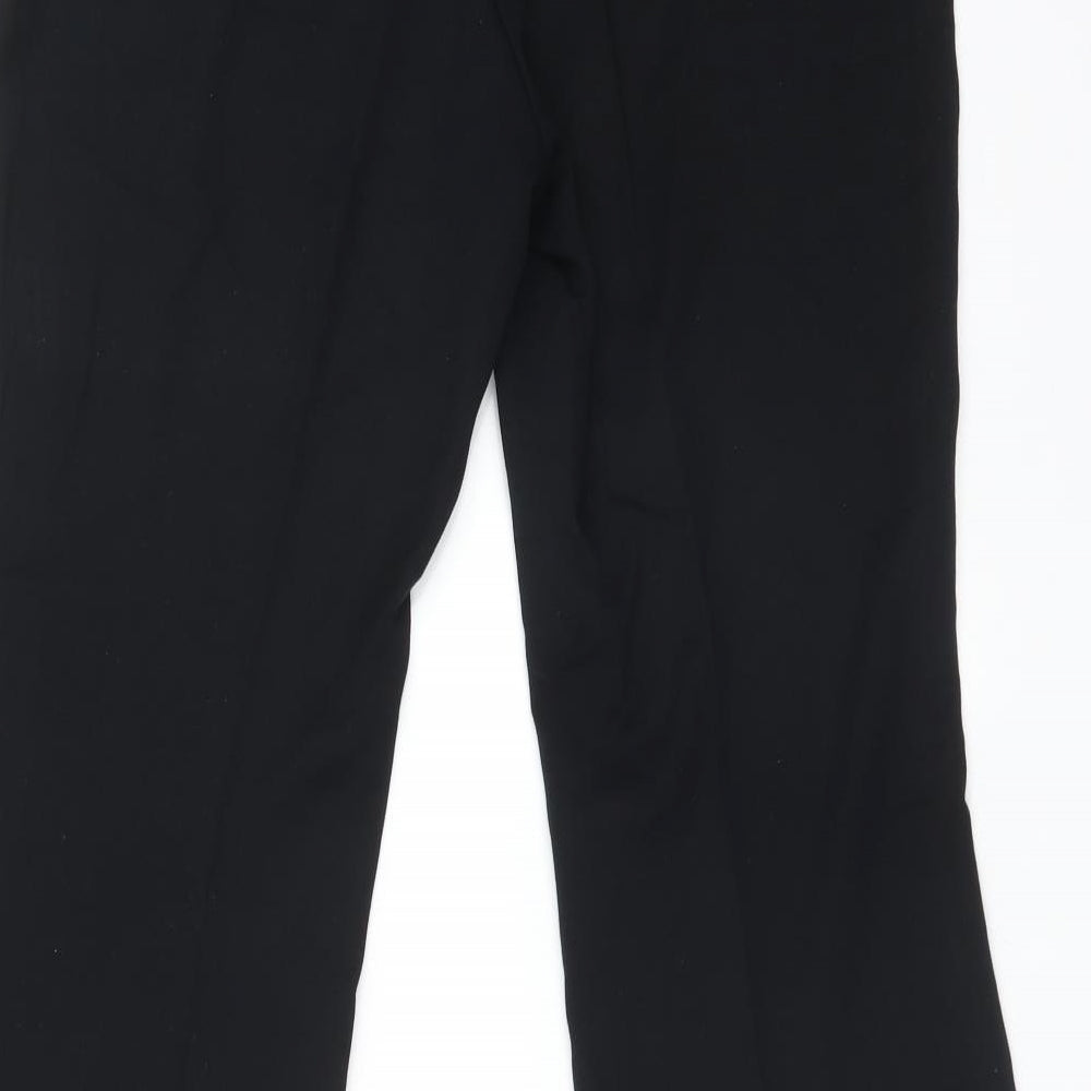 Marks & Spencer Womens Black Viscose Trousers Size 10 L28 in Regular