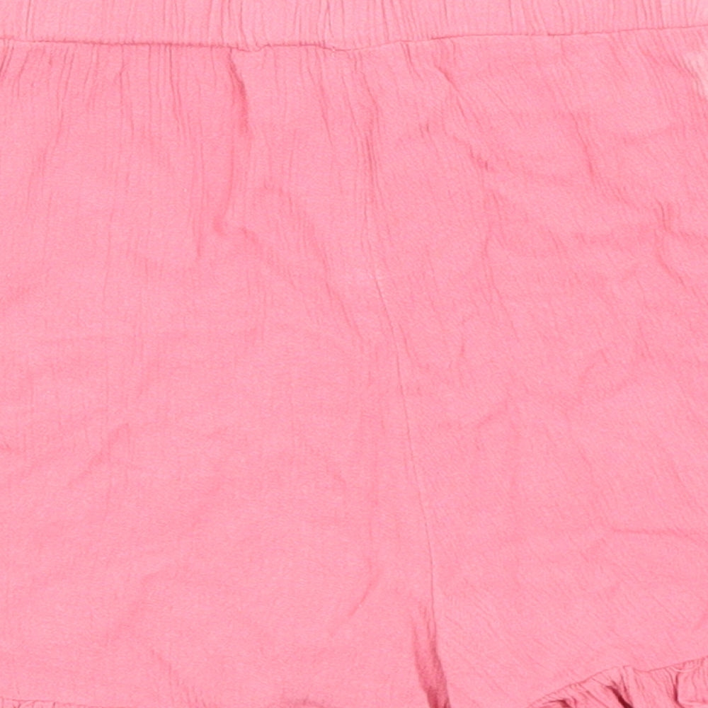 TU Girls Pink Viscose Cargo Shorts Size 10 Years Regular