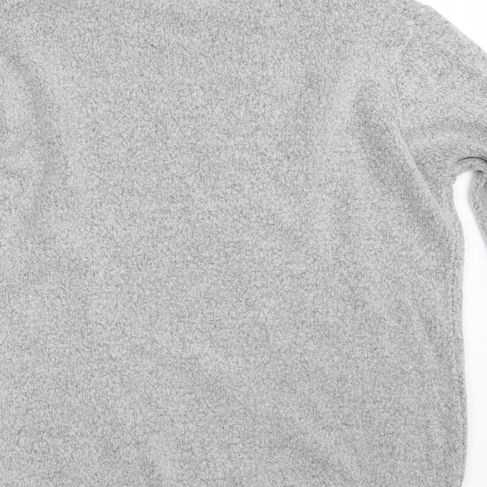 Studio Womens Grey Round Neck Acrylic Pullover Jumper Size 12