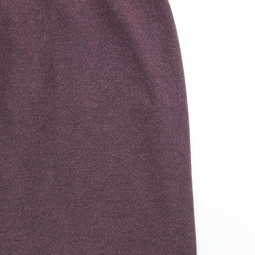 C . M .D Womens Pink Rayon Straight & Pencil Skirt Size 14 Zip