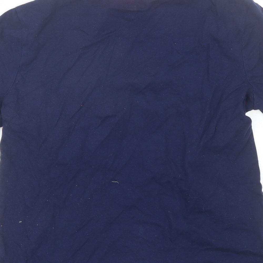 Gap Boys Blue Cotton Basic T-Shirt Size 10-11 Years Round Neck - USA