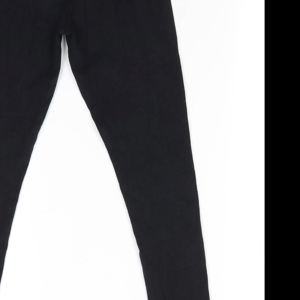 NEXT Girls Black Cotton Jegging Trousers Size 9 Months Regular - Leggings