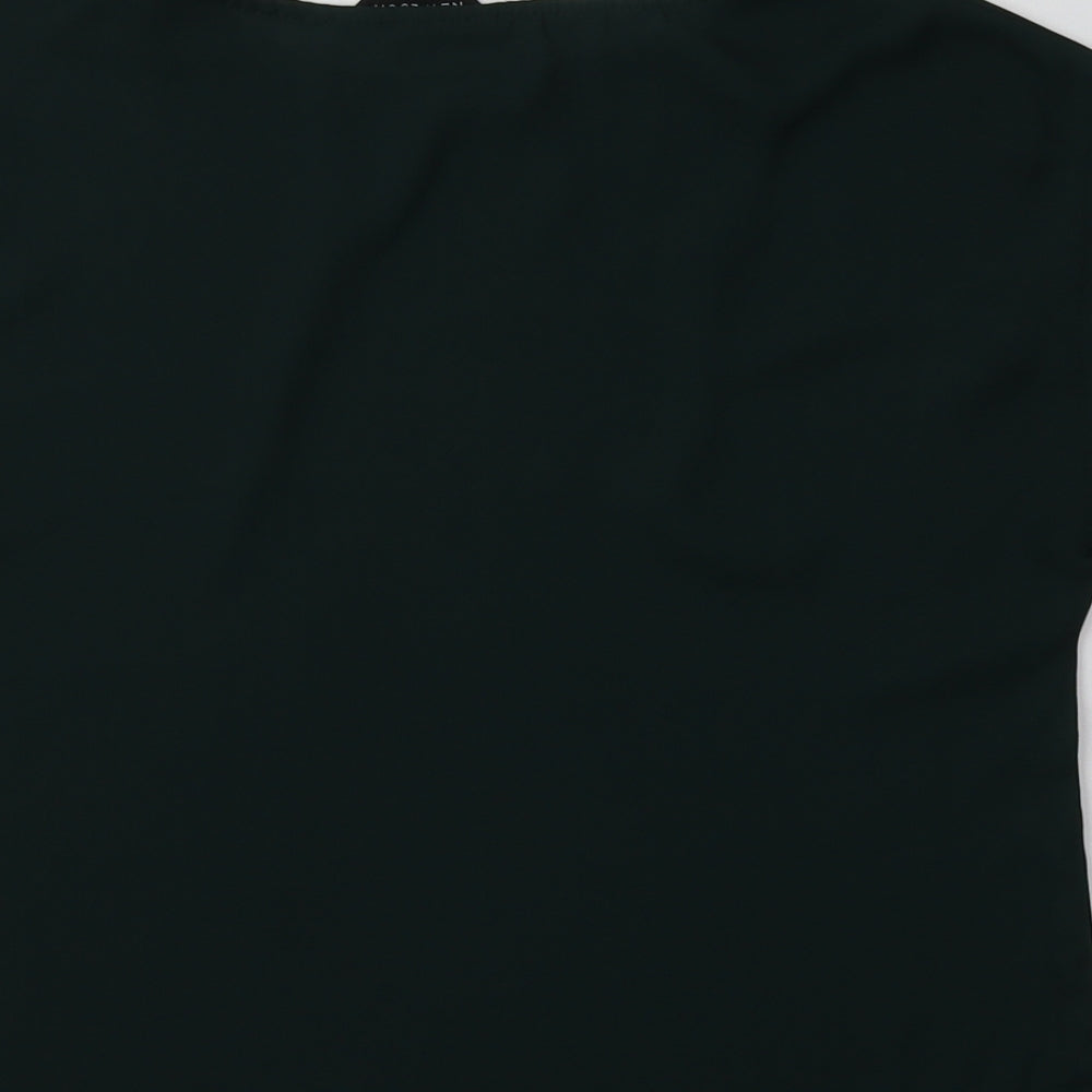 New Look Womens Green Polyester Basic Blouse Size 6 Crew Neck
