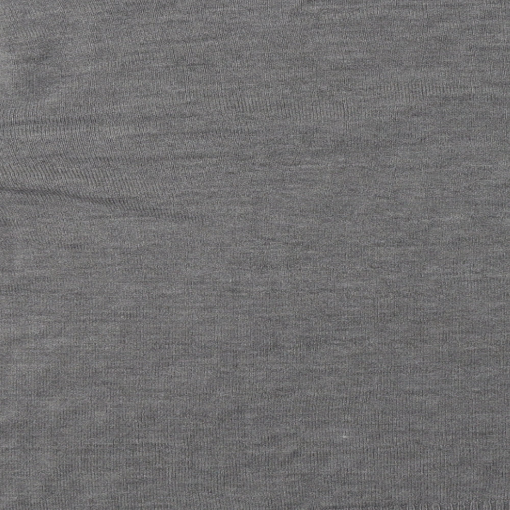 Papaya Womens Grey Scoop Neck Acrylic Pullover Jumper Size 14
