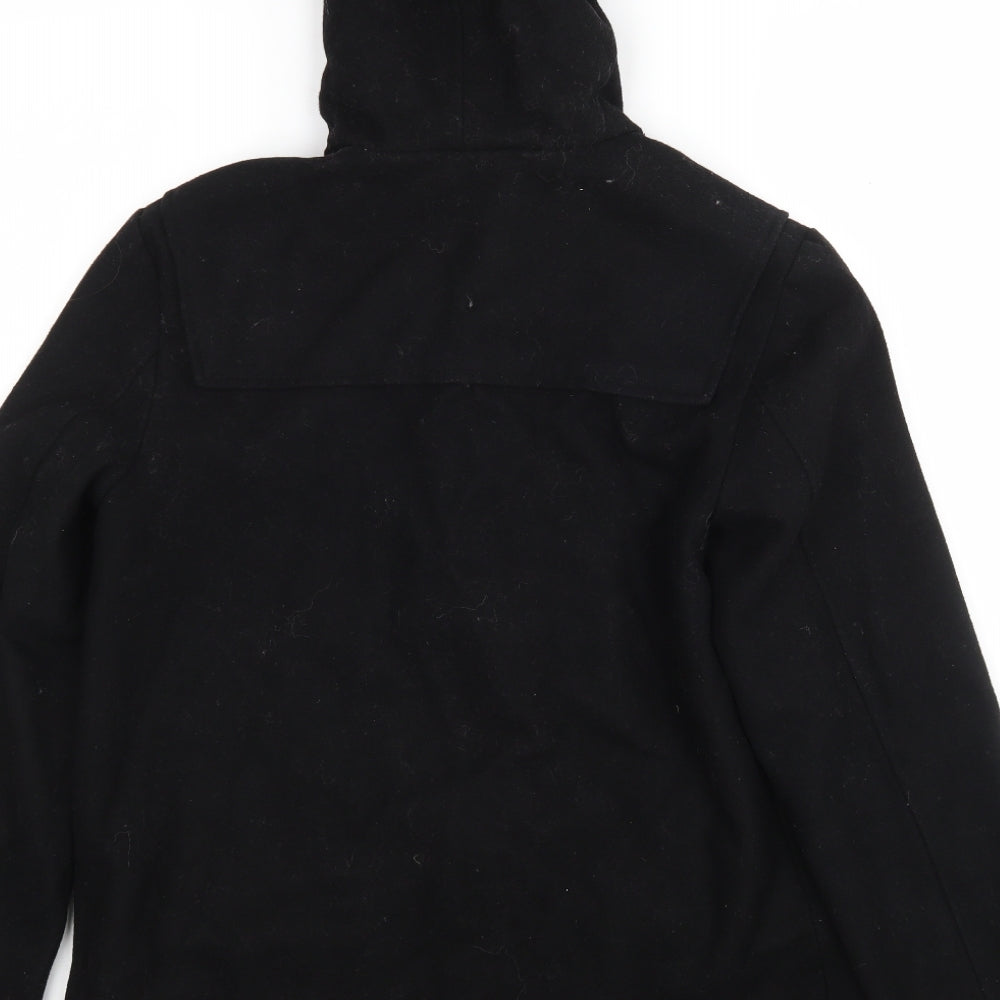 POP Womens Black Pea Coat Coat Size S