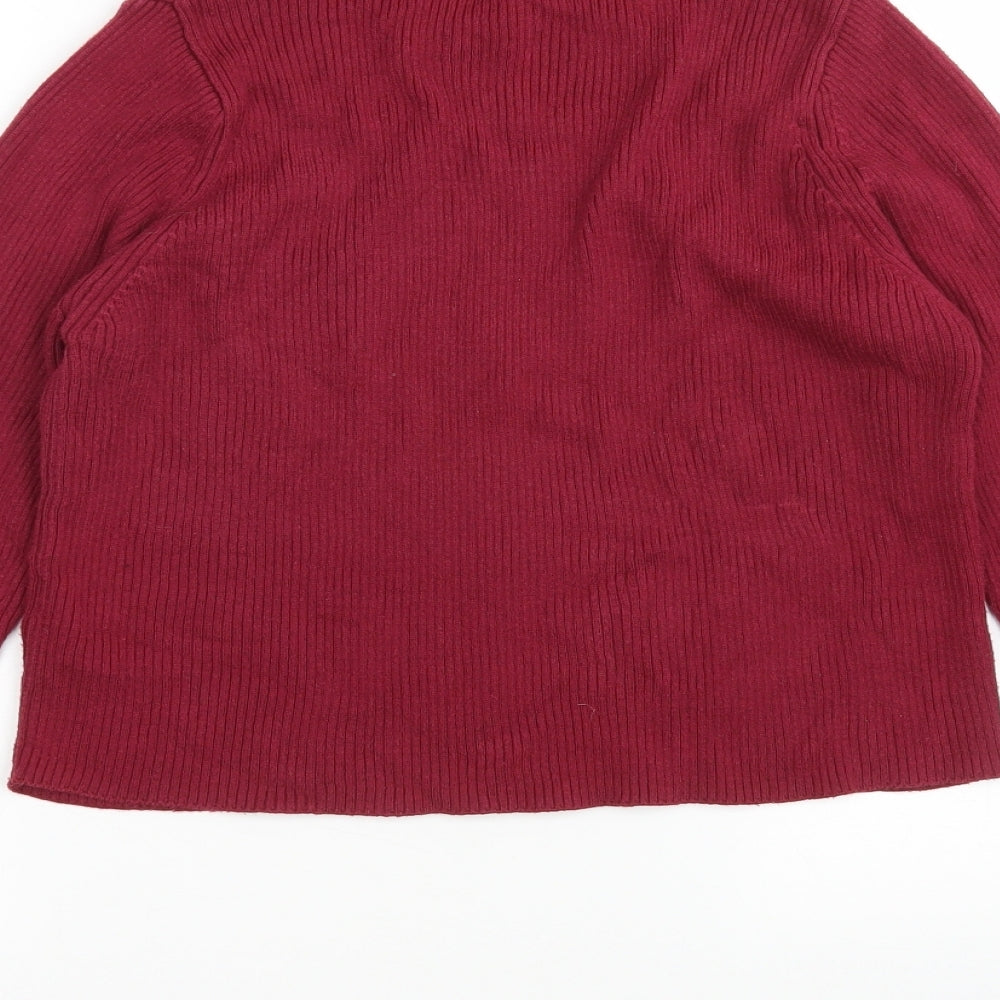 New Look Girls Purple Round Neck Cotton Pullover Jumper Size 14-15 Years