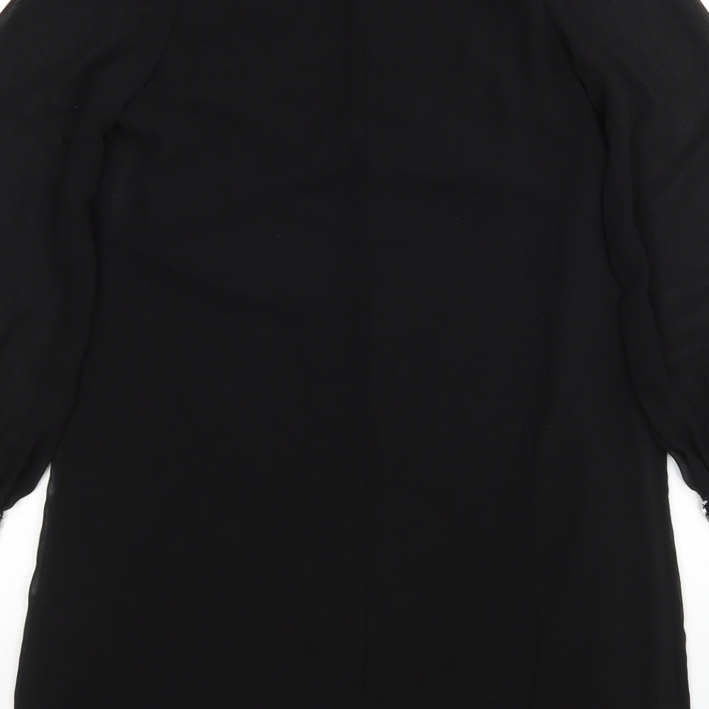 Atmosphere Womens Black Polyester A-Line Size 6 Round Neck