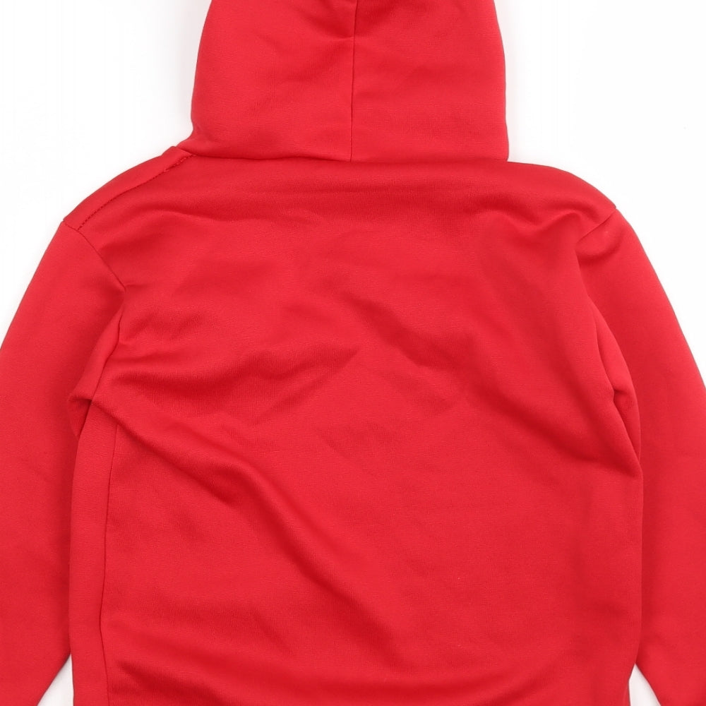 Preworn Girls Red Polyester Pullover Hoodie Size 11-12 Years - Tik Tok