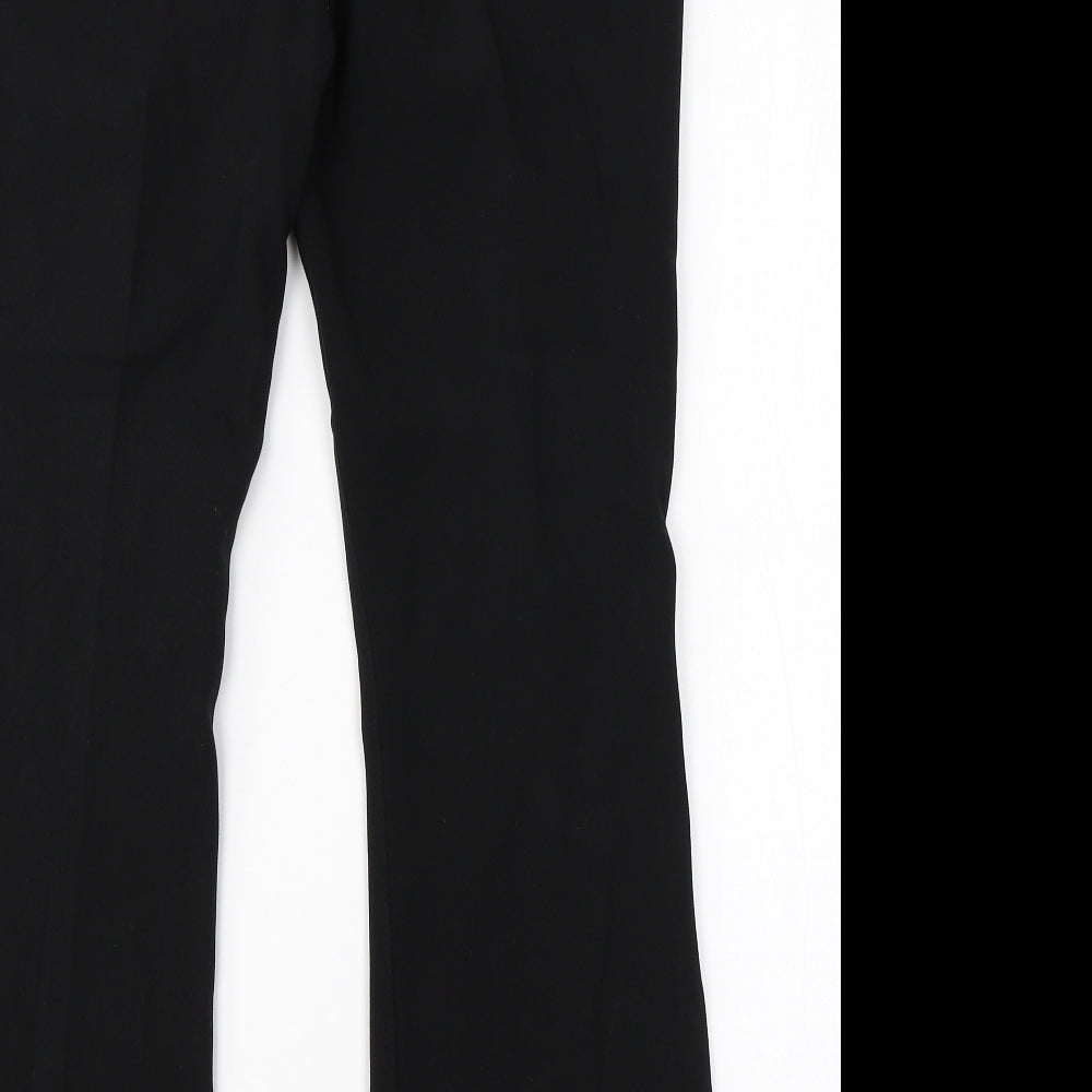 Marks & Spencer Womens Black Viscose Dress Pants Trousers Size 12 L27 in Regular