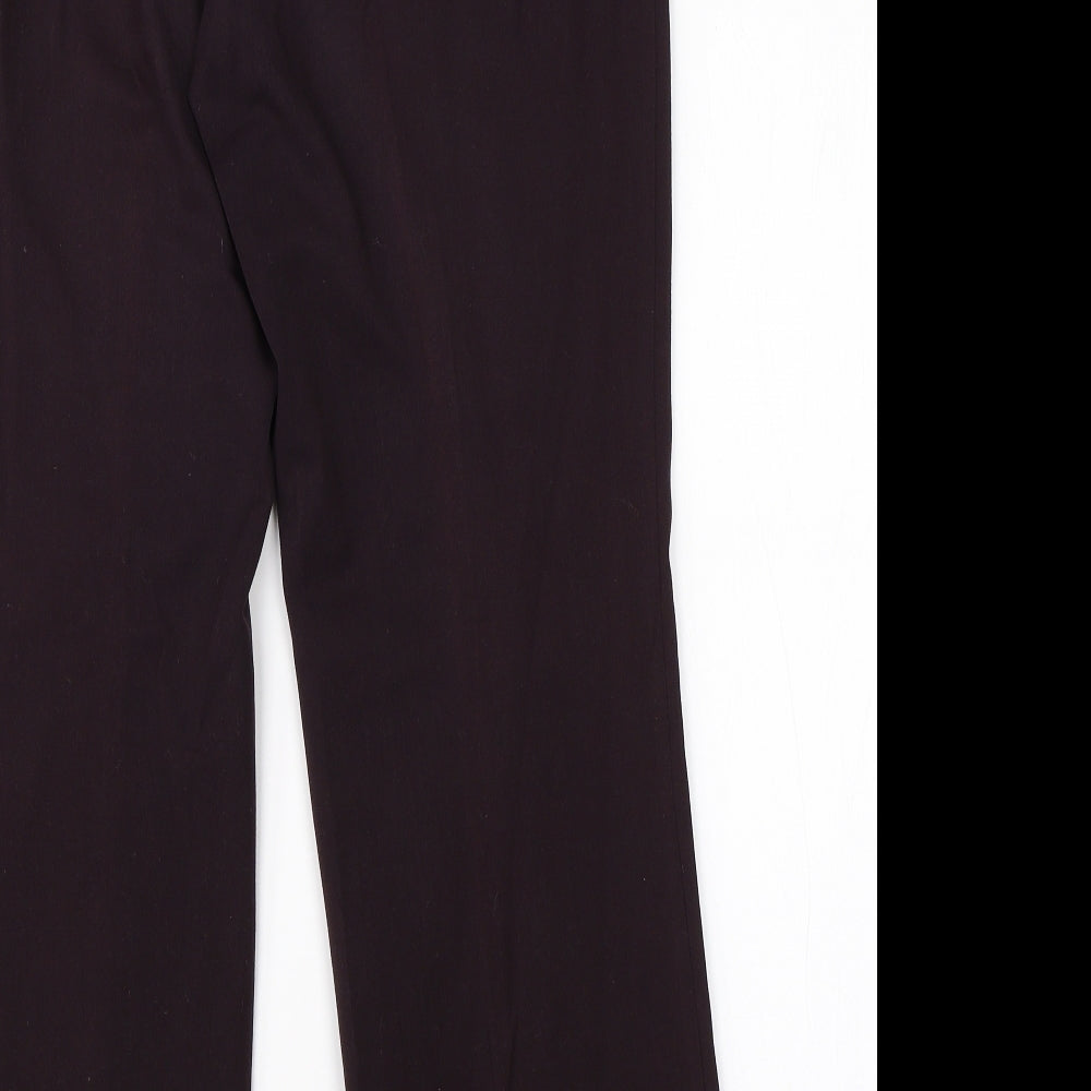 M&Co Womens Purple Viscose Dress Pants Trousers Size 12 L26 in Regular
