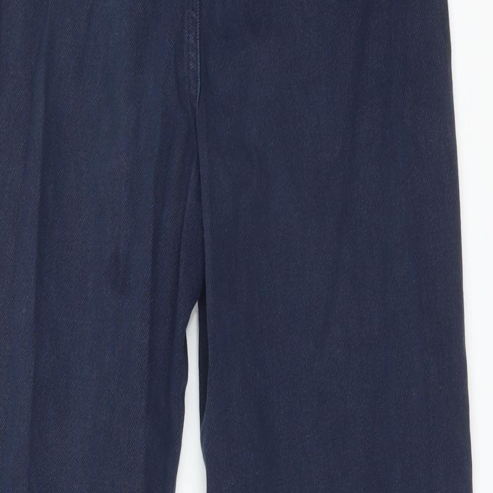 Per Una Womens Blue Cotton Straight Jeans Size 6 L28 in Regular