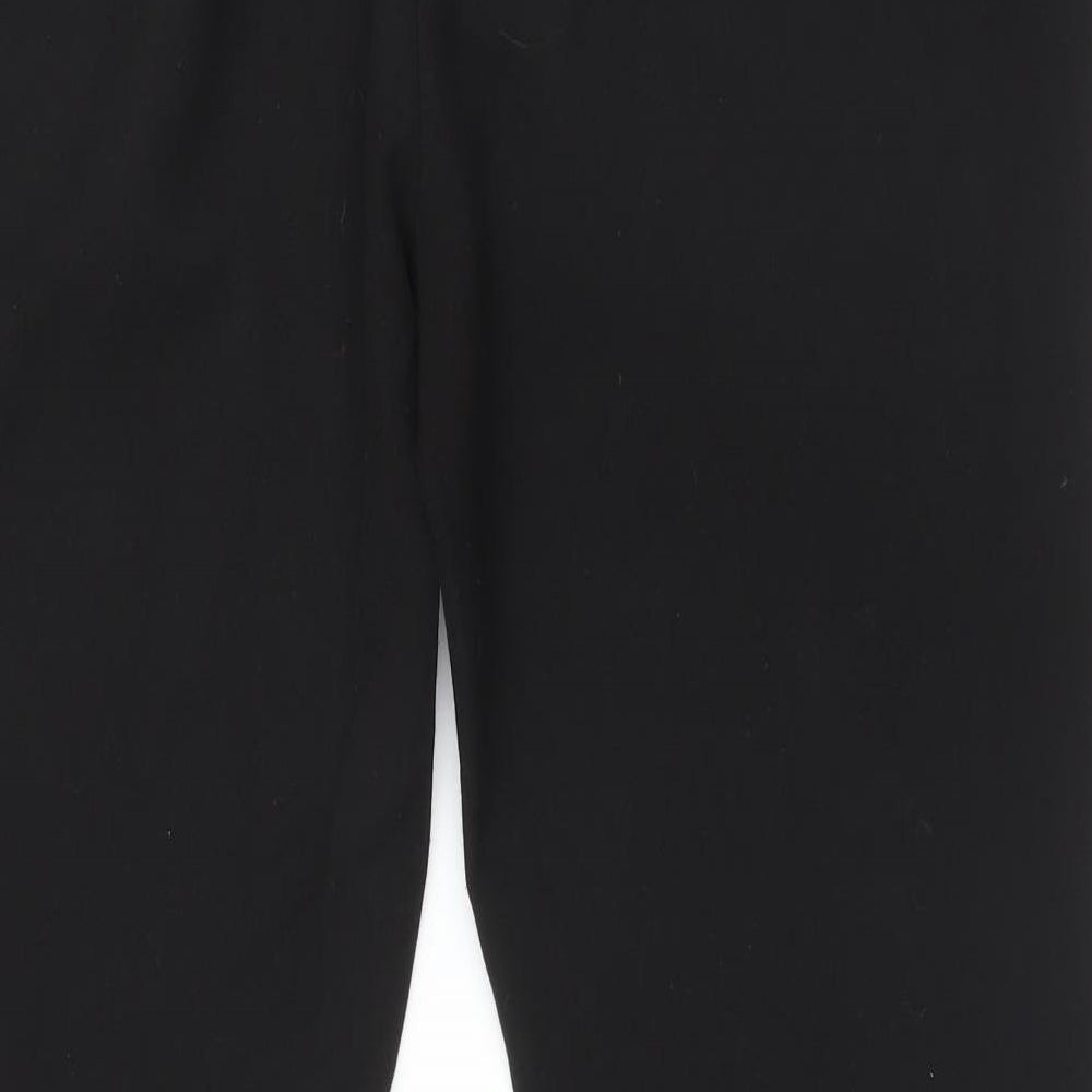 INTUITION Womens Black Polyester Jogger Trousers Size 12 L29 in Regular