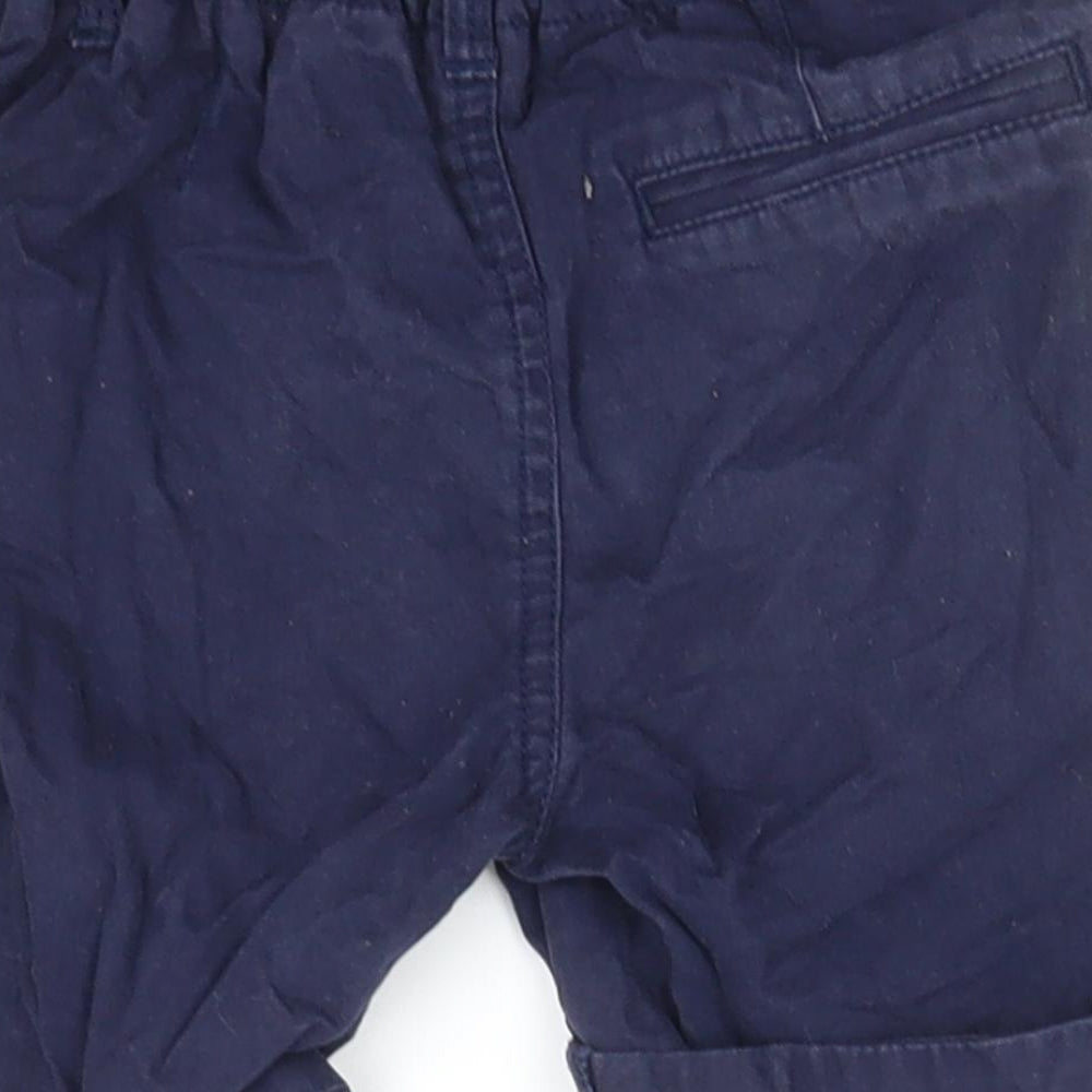 BHS Boys Blue Cotton Cargo Shorts Size 3-4 Years Regular