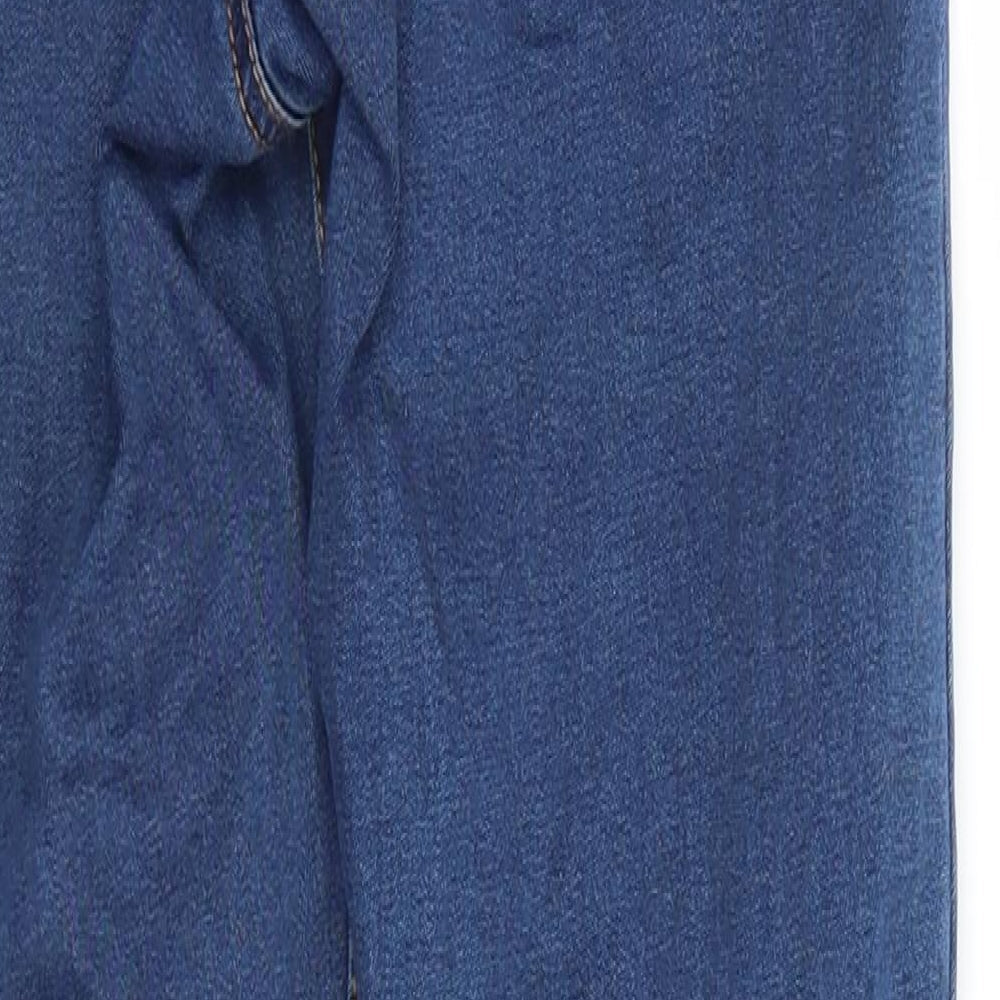 Denim & Co. Womens Blue Cotton Straight Jeans Size 6 L28 in Regular