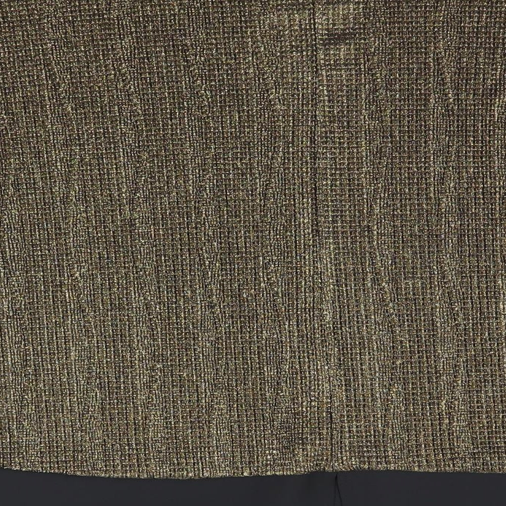 Oasis Womens Gold Polyester Basic T-Shirt Size M Round Neck